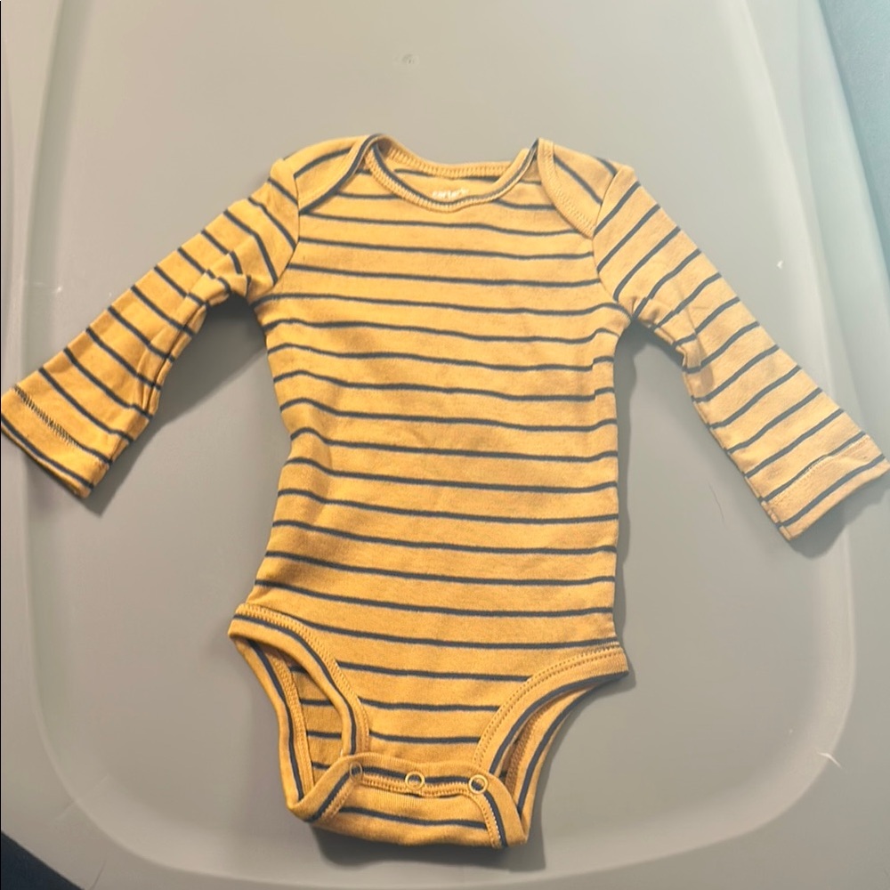 Striped Yellow and Black Kids One Piece